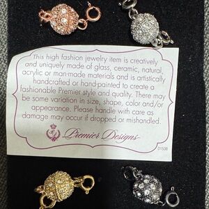 Premier Designs Gold, Silver, black, Rose Gold Bracelet Clasps‎ charms magnetic